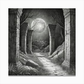 Moonlight Path Canvas Print