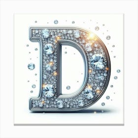 Funny Alpabet - D (Diamonds) Canvas Print