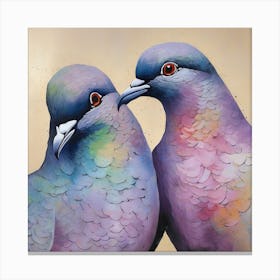 Pair of pigeons Canvas Print