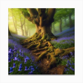 Bluebells In The Forest 9 Canvas Print