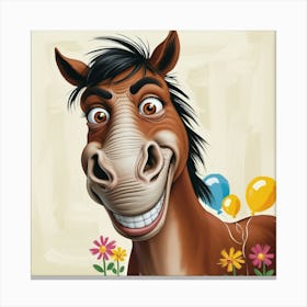 Happy Birthday Horse 1 Canvas Print