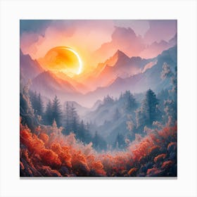 Sunset In The Mountains 11 Canvas Print