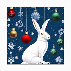 Christmas Rabbit Canvas Print