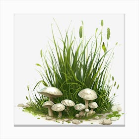 Watercolor-Spring-Grass-Clipart.9 Canvas Print