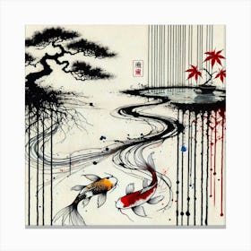 Koi Pond 20 Canvas Print