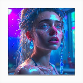 Neon Girl Canvas Print