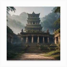 Temple In The Forest Canvas Print