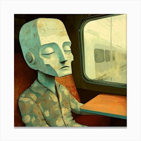 Man On A Train Canvas Print