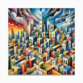 Cubism City Canvas Print