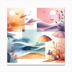 Watercolor Set Canvas Print