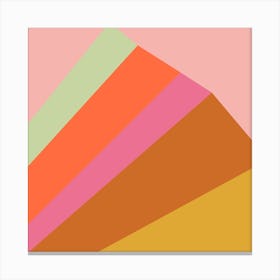 Mountain Rainbow Square Canvas Print