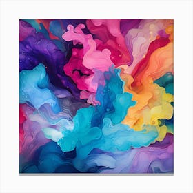 Abstract Watercolor Painting 4 Canvas Print