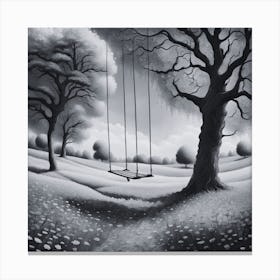 Swing In The Woods Canvas Print