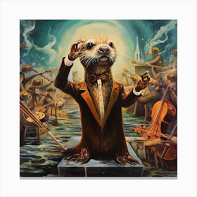 Otter Orchestra Canvas Print