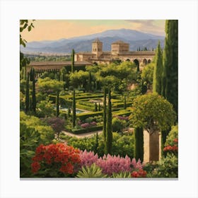 Granada Garden 2 Canvas Print