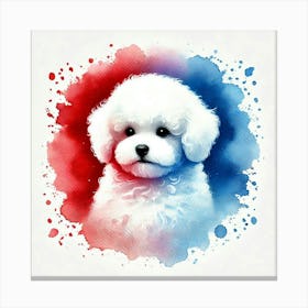 Watercolor Bichon Frise 1 Canvas Print