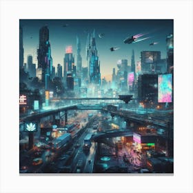 Dystopian Cityscape Canvas Print