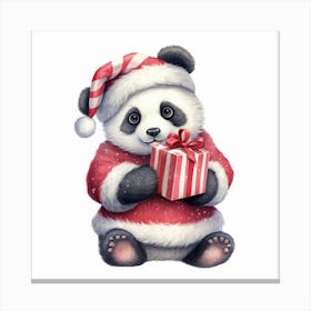 Christmas Panda Canvas Print