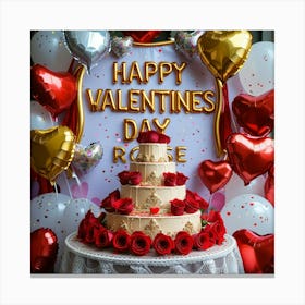 Happy Valentine'S Day Rose4 Toile