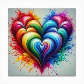 Colorful Heart Canvas Print