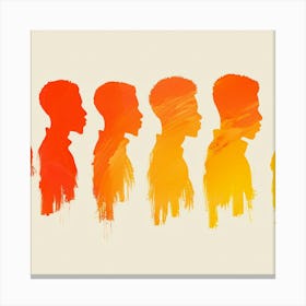 Silhouettes Of People Canvas Print