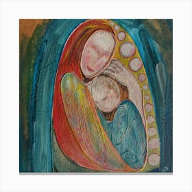 Living Room Wall Art, Madonna and Child Canvas Print