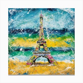 Splash of Paris Eiffel Tower Canvas Print