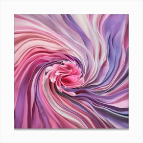 Abstract Pink And Purple Silk Fabric Canvas Print