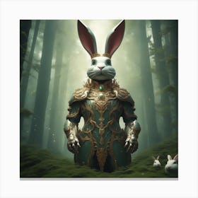 Rabbit In The Forest 33 Canvas Print