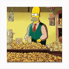 Simpsons Nutmeg Wall Art 2 Canvas Print