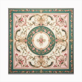 Floral Tapestry Oriental Style Canvas Print