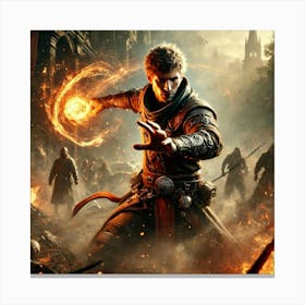 Kael Firebrand Warrior Instinct Canvas Print