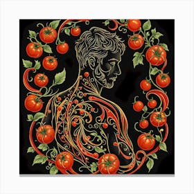 Farmer's Secrets of Tomatoes, Black, Red & Yellow Canvas Print