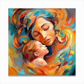 Mother And Child 21 Canvas Print