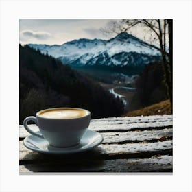 Coffee In The Mountains Canvas Print