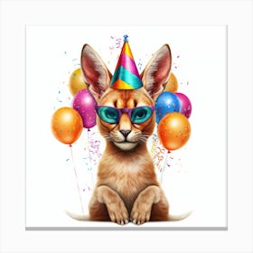 Birthday Cat 2 Canvas Print