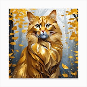 Autumn Cat Canvas Print