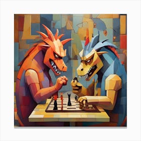 Dragon Chess Canvas Print