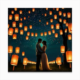 Default Wish Lanterns For Love Art Print 1 Canvas Print