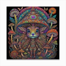 Psychedelic Mushroom Girl 1 Canvas Print