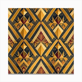 Firefly Beautiful Modern Abstract Detailed Native American Tribal Pattern And Symbols With Uniformed (6) Canvas Print