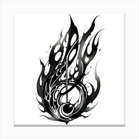 Flames Tattoo Canvas Print