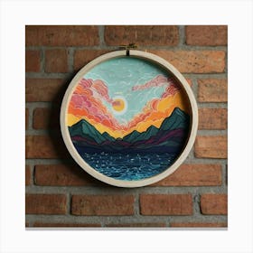 Sunset Hoop Art Canvas Print