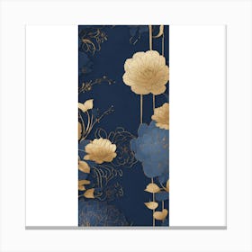 Asian Floral Wallpaper Canvas Print