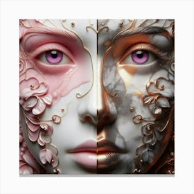 Two Faces Of A Woman Canvas Print