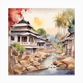 Temple Art 1 Canvas Print