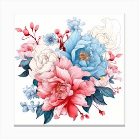 Peony Flowers 3 Canvas Print