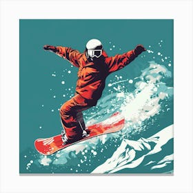 Snowboarder In The Air 2 Canvas Print