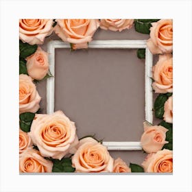 Frame With Roses 6 Canvas Print