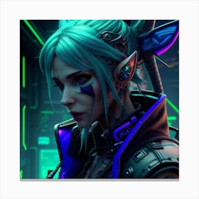 Cyberpunk Girl Canvas Print